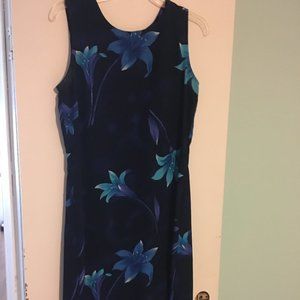 Kathie Lee floral silky tank dress